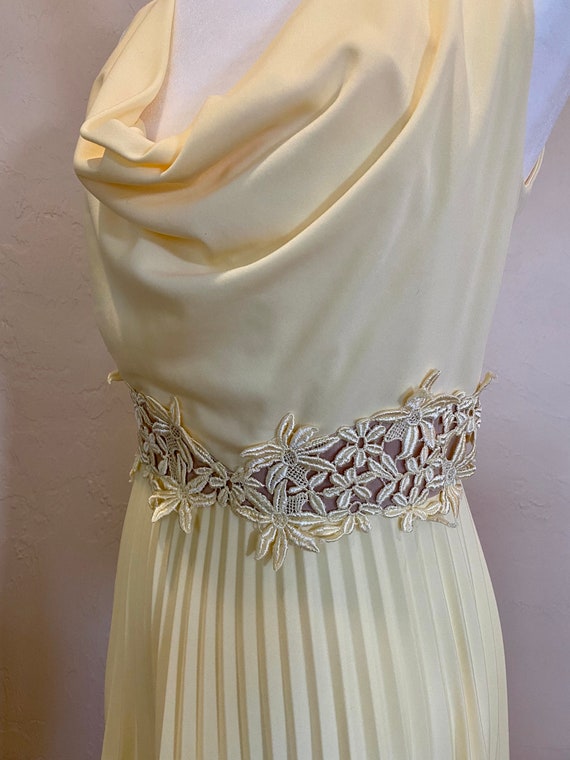 Vintage 1970s Formal Dress and Shawl with Delicat… - image 2