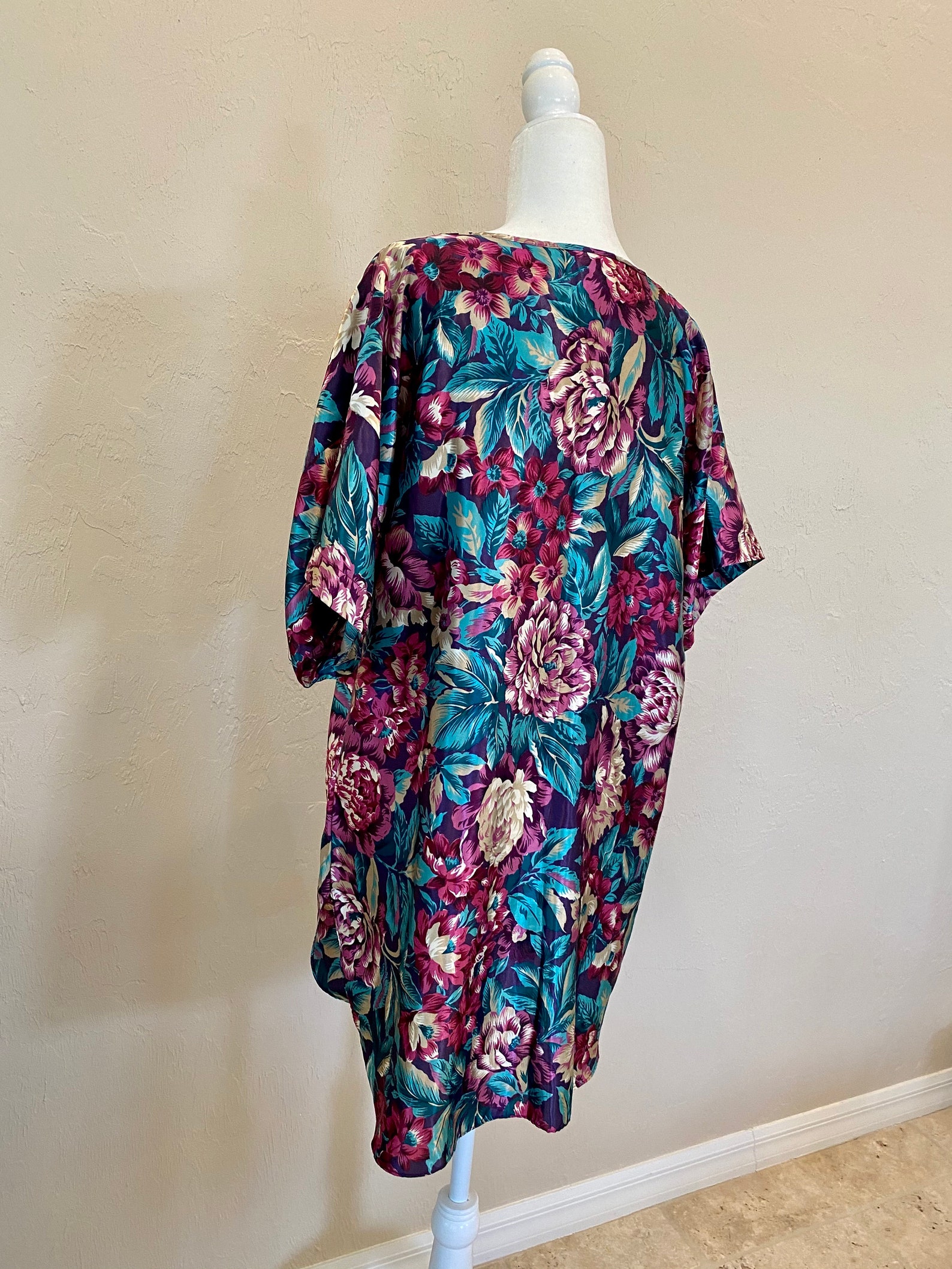 Vintage 1980s Shirt Dress Pajama Dress Adonna Large | Etsy