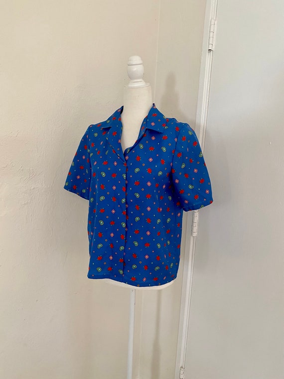 Vintage 1980s Blake Petites By Devon Button Up Sho