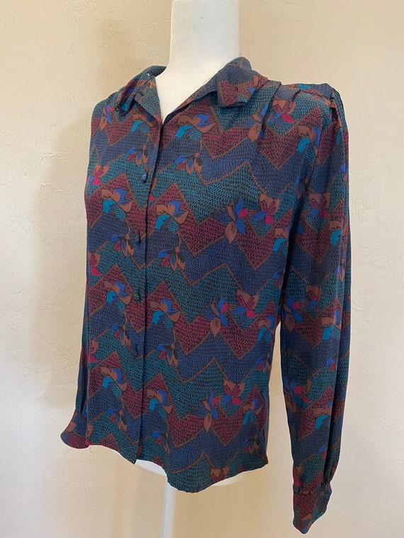 RARE 1970 Designer SCOTT BARRIE Print 100% Silk H… - image 3