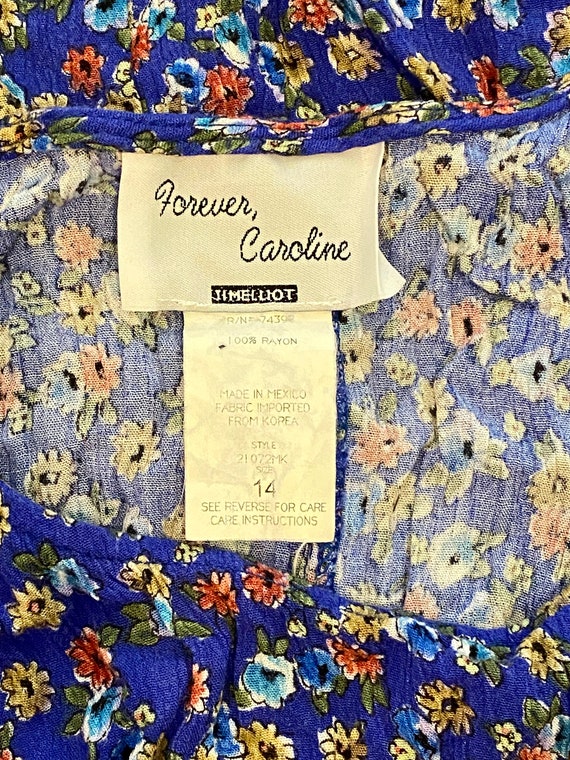 Vintage 1990s Forever Caroline Floral Shift Sleev… - image 3