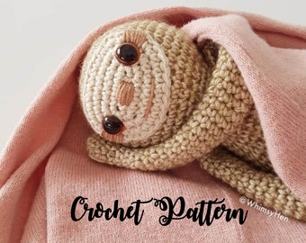 Crochet Sloth Pattern / Amigurumi Sloth Pattern / Baby Sloth