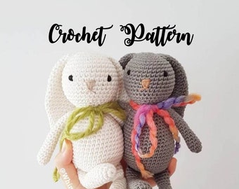 Crochet BunnyPattern / Amigurumi Bunny Pattern / Crochet Lop Ear Rabbit Pattern / Baby Easter Bunny