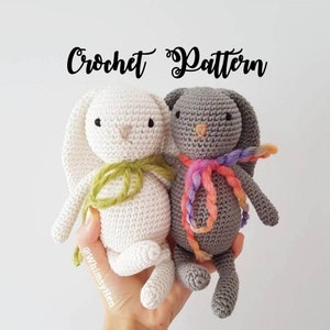 Crochet BunnyPattern / Amigurumi Bunny Pattern / Crochet Lop Ear Rabbit Pattern / Baby Easter Bunny image 1