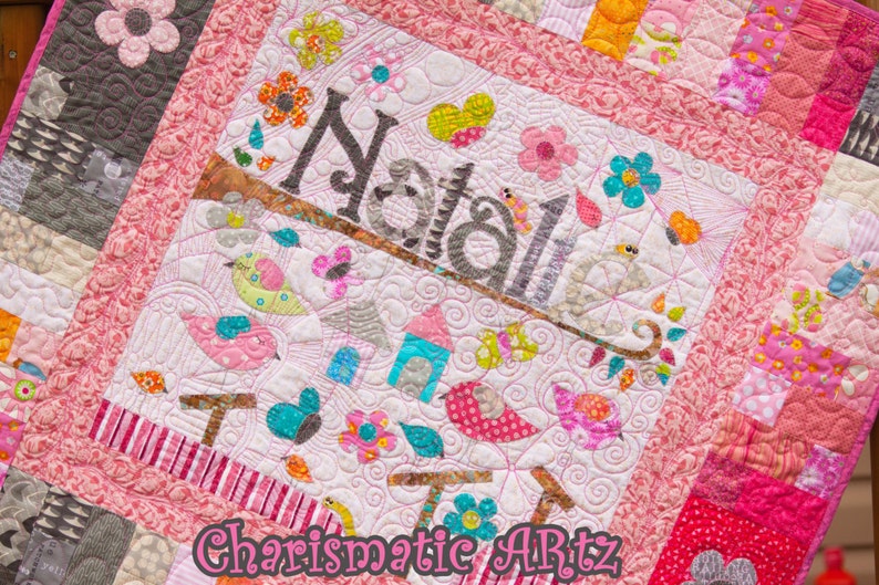 Birdies and Wormies Baby Quilt