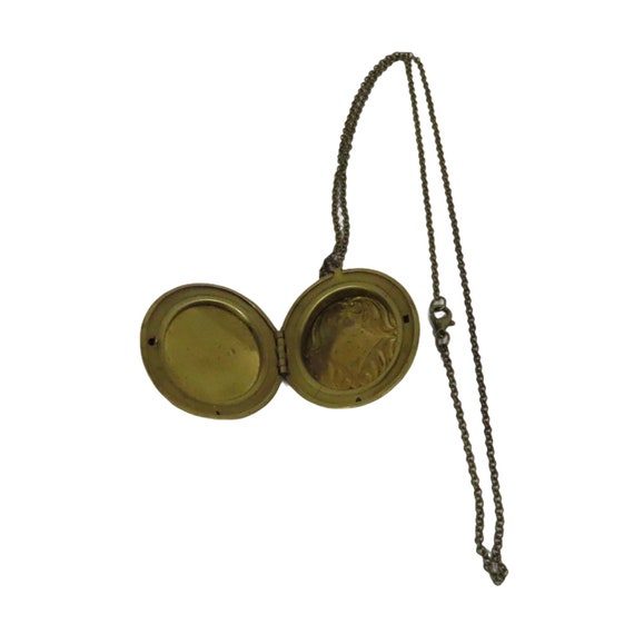 Vintage New Solid Brass Locket Cloisonné Pendant … - image 3