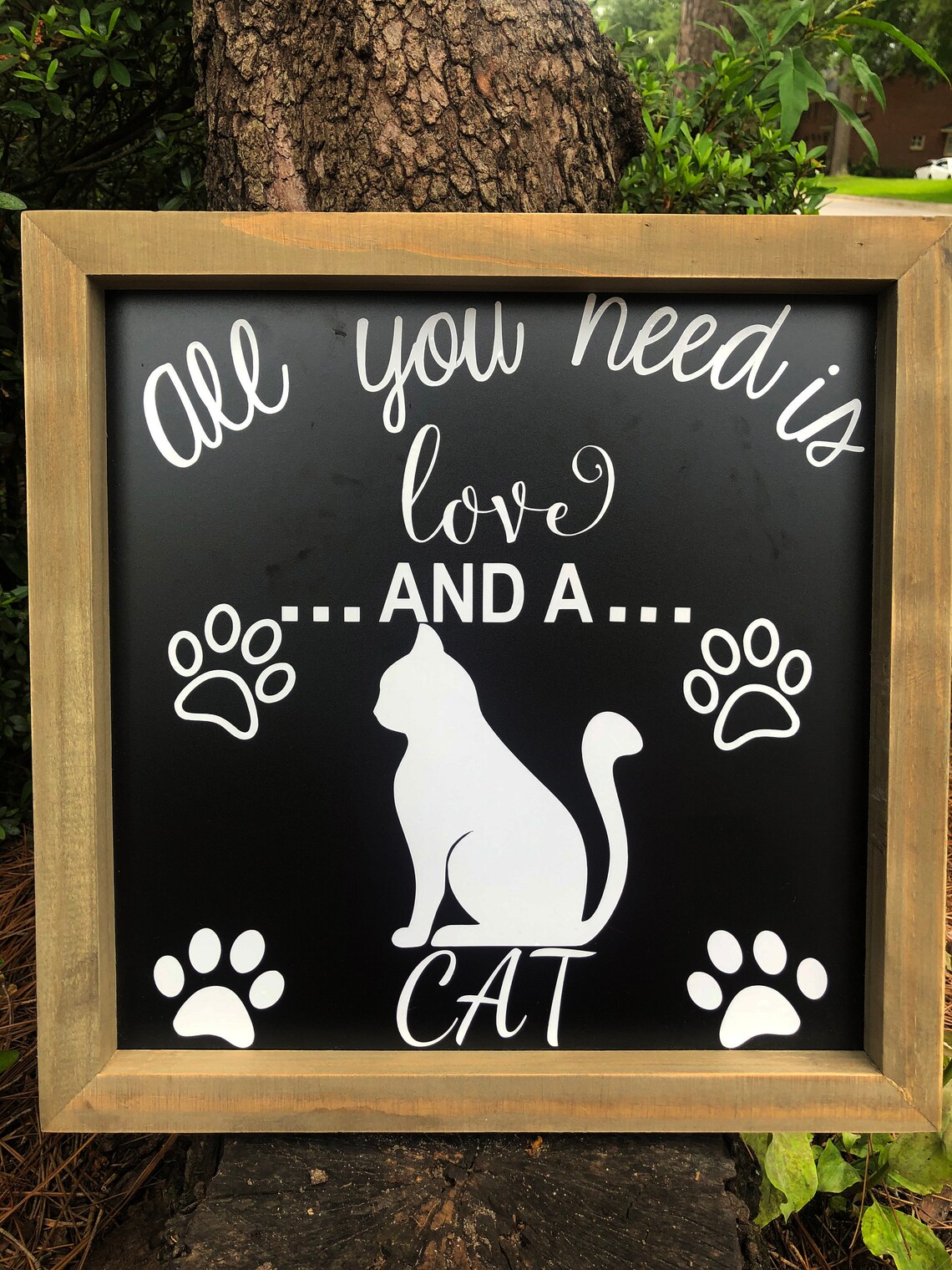 Cat Sign Wooden Cat Sign Housewarming Gift Cat Owner Gift Etsy