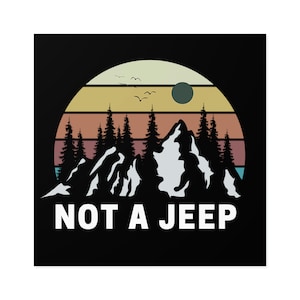 Bronco - Not A Jeep Square Stickers, Indoor/Outdoor