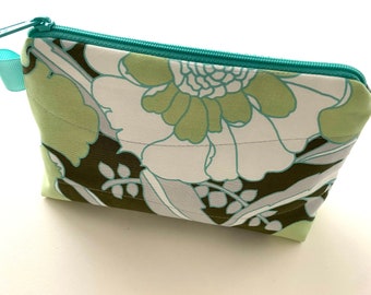 Amy Butler Floral Fabric Stand Up Zip Pouch