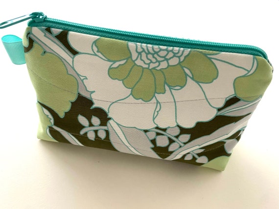 Amy Butler Floral Fabric Stand up Zip Pouch