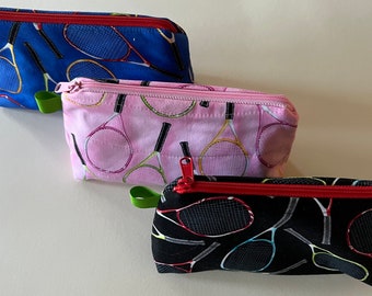 Tennis Stand Up Zip Pouch (Listing is for 1 pouch from 3 color choices)