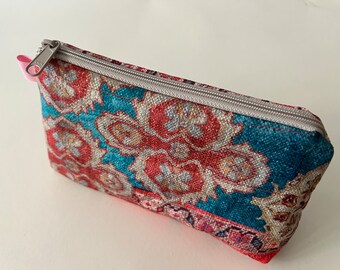 Velvet Fabric Stand Up Zip Pouch
