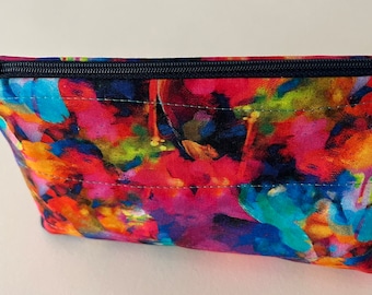 Bright Fabric Stand Up Zip Pouch