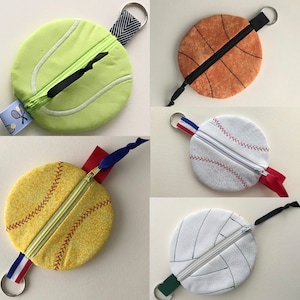 Sport Ball Zip Pouch (Listing is for 1 pouch from 5 choices!)