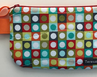 X-Small Geometric Dot Zip Pouch