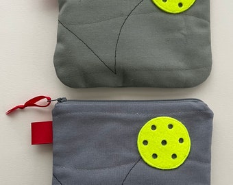 Medium Appliqué Pickleball First Aid Kit Zip Pouch