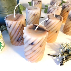Hazelnut Coffee Spiral Pillar Candles