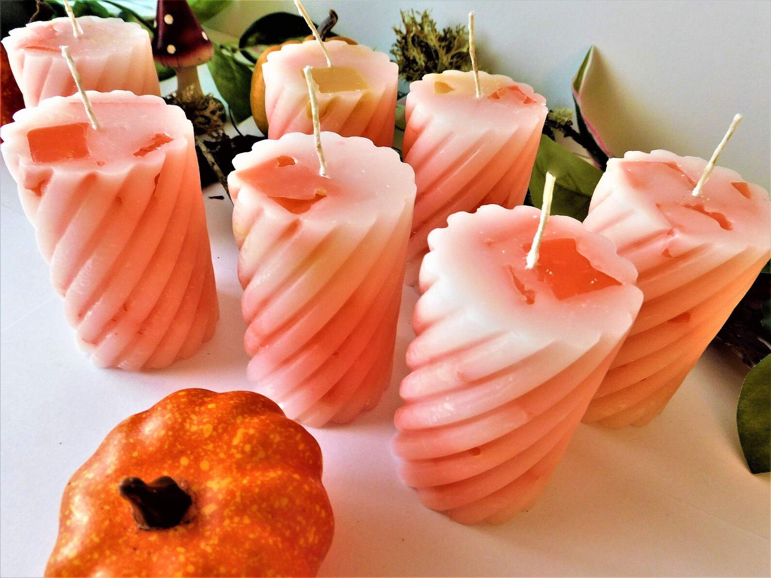 Hand Crafted Spiral Pillar Candles Etsy