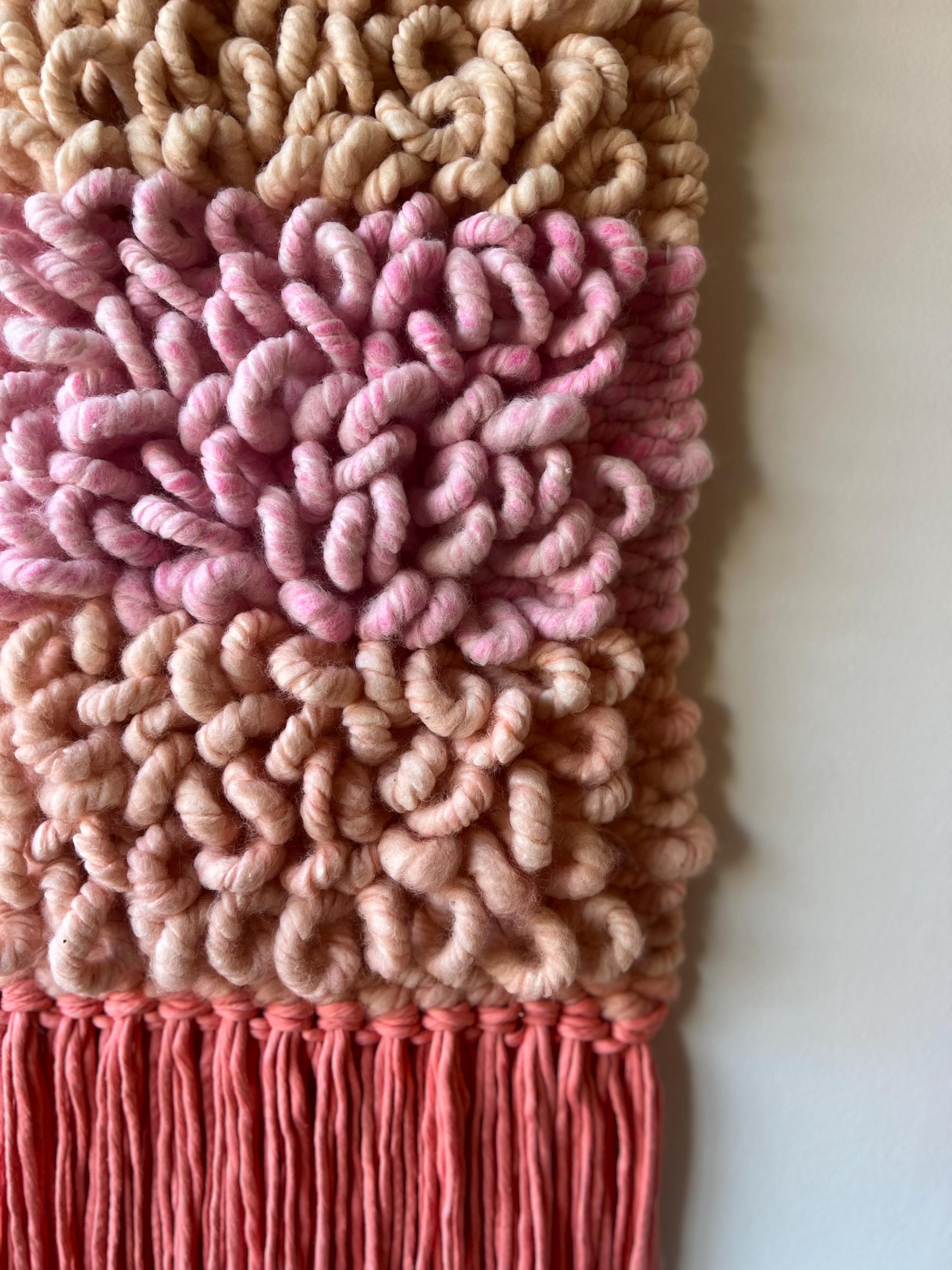 2 NEUF West Elm X poterie grange tissée murale blush rose