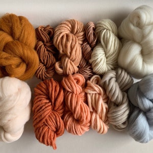 Softest kisses / Yarn and fibre pack for weaving