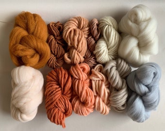 Softest kisses / Yarn and fibre pack for weaving