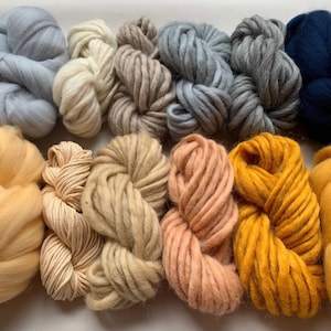 Seashell Yarn and fibre pack for weaving