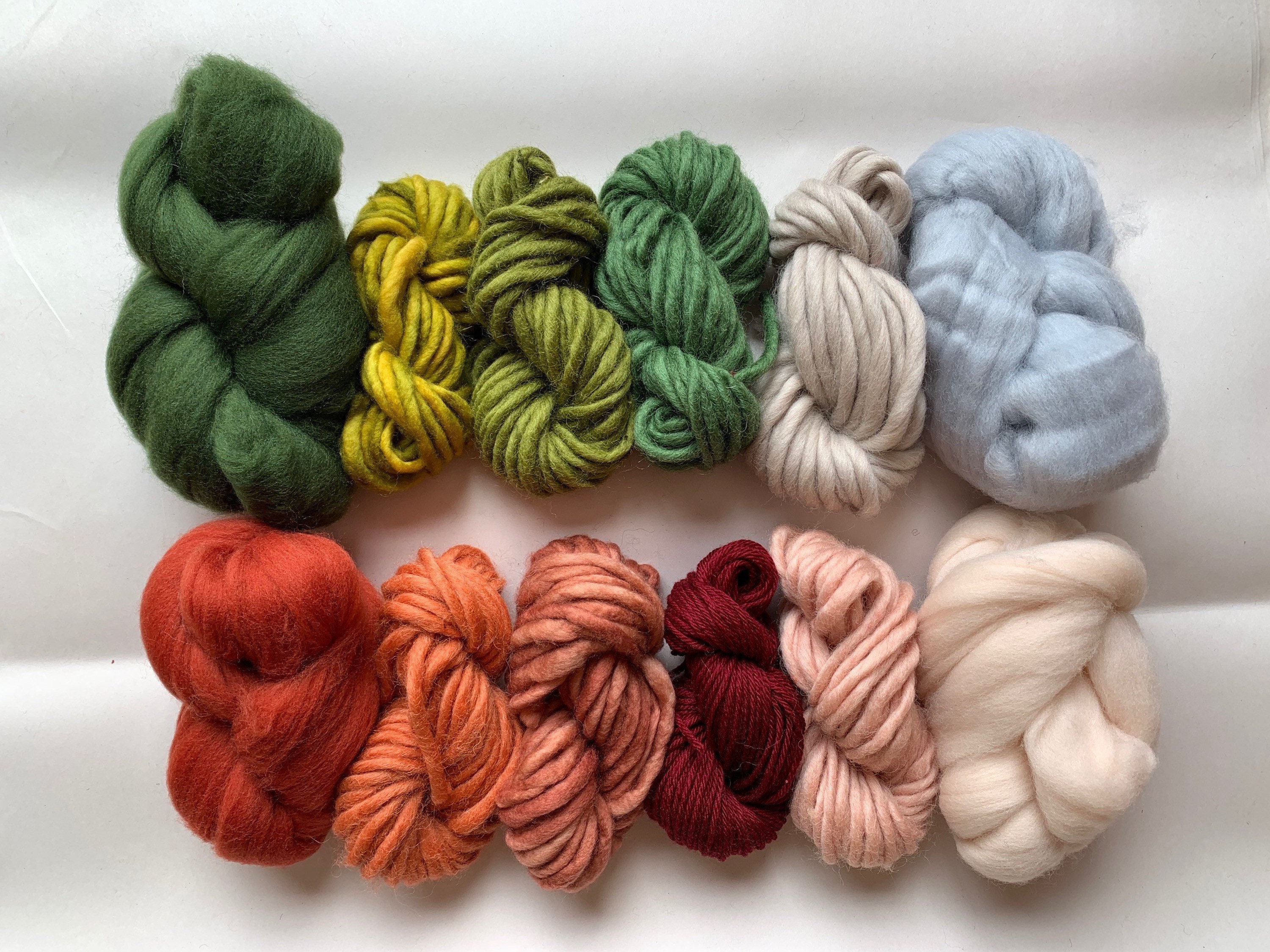 Bush blooms Yarn and fibre pack for weaving