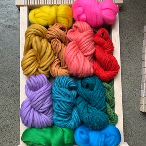 Bright Yarn and fibre pack for weaving image 1