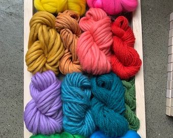 Bright Yarn and fibre pack for weaving