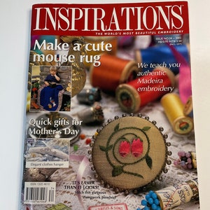 Inspirations Magazine, Issue 34, Published in 2002 - Beautiful Embroidery and Project Ideas, Excellent Condition