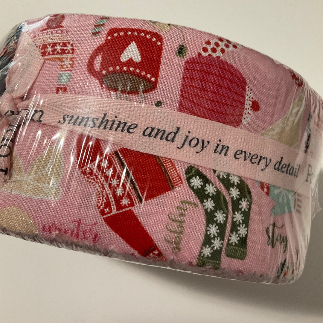 Snuggle up Buttercup Cotton Fabric Roll by Poppie Cotton Quilting Fabric Design Roll 21/2 Wide