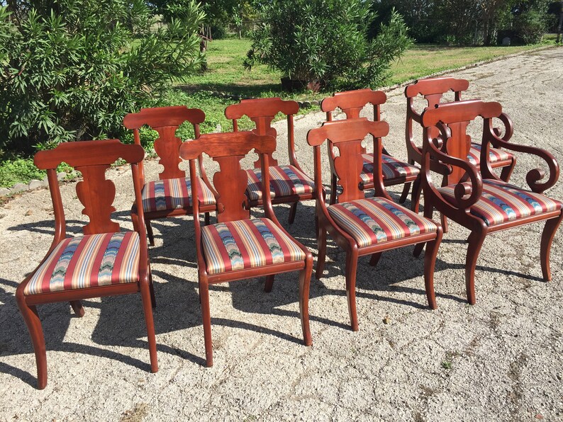 Set of 8 Consider H. Willett Solid Cherry Formal Dining Chairs Etsy