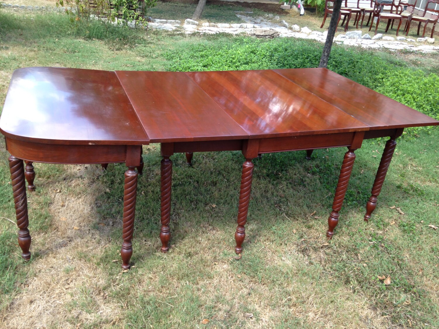 Consider H. Willett Solid Hardwood Cherry Rope Gate Leg Dining Table