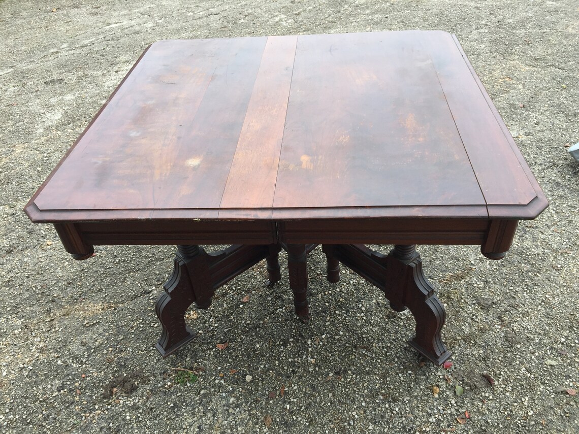Eastlake Dining Table Solid Walnut 42x42 or 42x67 2 Etsy