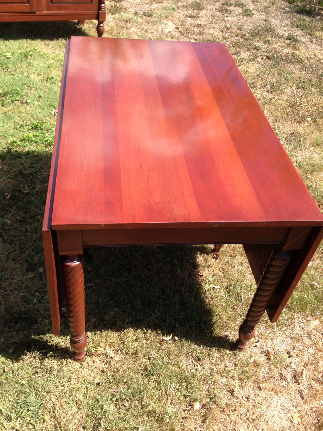 Consider H. Willett Solid Hardwood Cherry Rope Gate Leg Dining Table ...