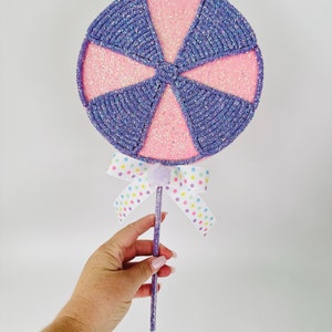 Large Lollipop Decoration, Fake Lollipop, Candy Land Decor,  Birthday Party Decor, Wreath Attachment