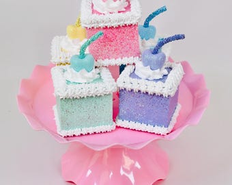 Whimsical Giant Pastel Christmas Cake Slice - Etsy