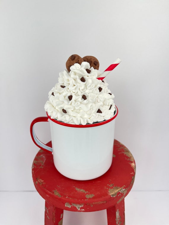 Cookies and Milk Mug Topper Faux Whip Cream Mug Topper Etsy