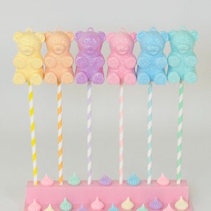 Mini Fake Gummy Bears, Fake Gummy Bears, Mini Gummy Bear Picks, Candyland Decorations, Birthday Party Decorations, Christmas Tree Ornaments