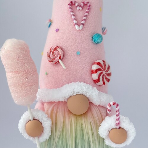 Candy Land Gnome Christmas Gnome Pink Gnome Gnome Etsy