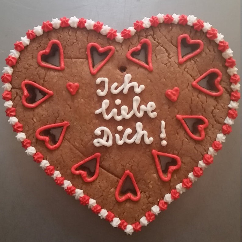 Gingerbread Heart/ Lebkuchenherz 7 inches image 2