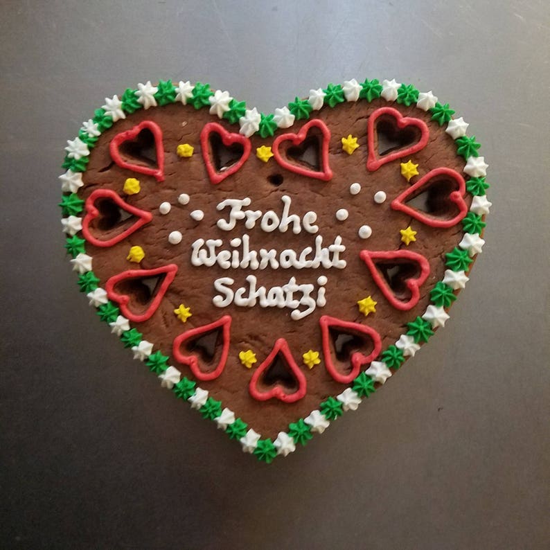 Gingerbread Heart/ Lebkuchenherz 7 inches image 4
