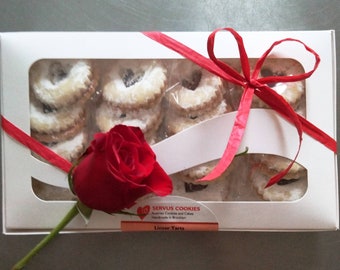 Austrian Linzer Tart Cookies  (large gift box - 12 oz)