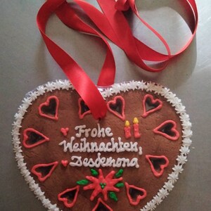 Gingerbread Heart/ Lebkuchenherz 7 inches image 3