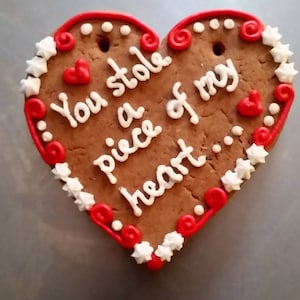 10 Gingerbread Hearts / Lebkuchen Herz 5 inches - fully customizable