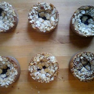 5 Mini Linzer Torten Almond-Hazelnut tarts / 4 inch diameter image 2