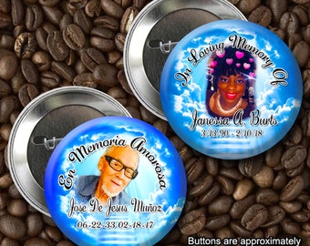 In loving Memory of Rest In Peace 2 inch Pin back Buttons