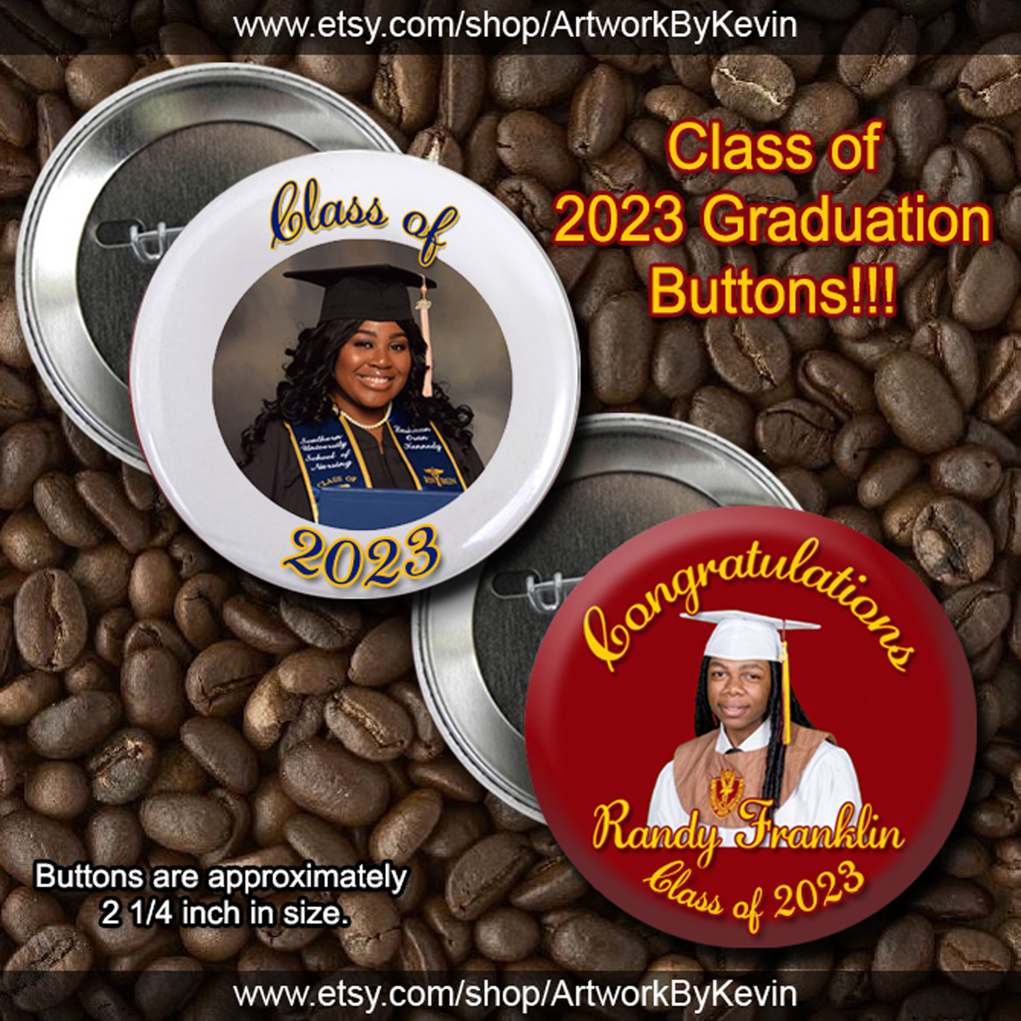 Grad Button Photoshop Template PSD Grad Buttons Templates Photoshop  Graduate Senior Class of 2023 Sublimation 