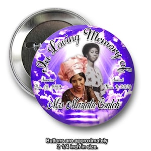 In loving Memory of Rest In Peace 2 inch Pin back Button