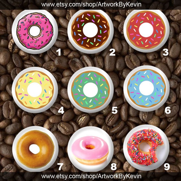 30 Donut Buttons Set